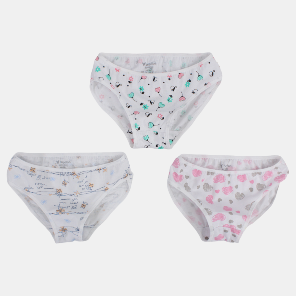 Girls Cotton Pantie – Colorful Panties (Pack of 3)