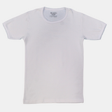 Unisex White Short-Sleeved Undershirt