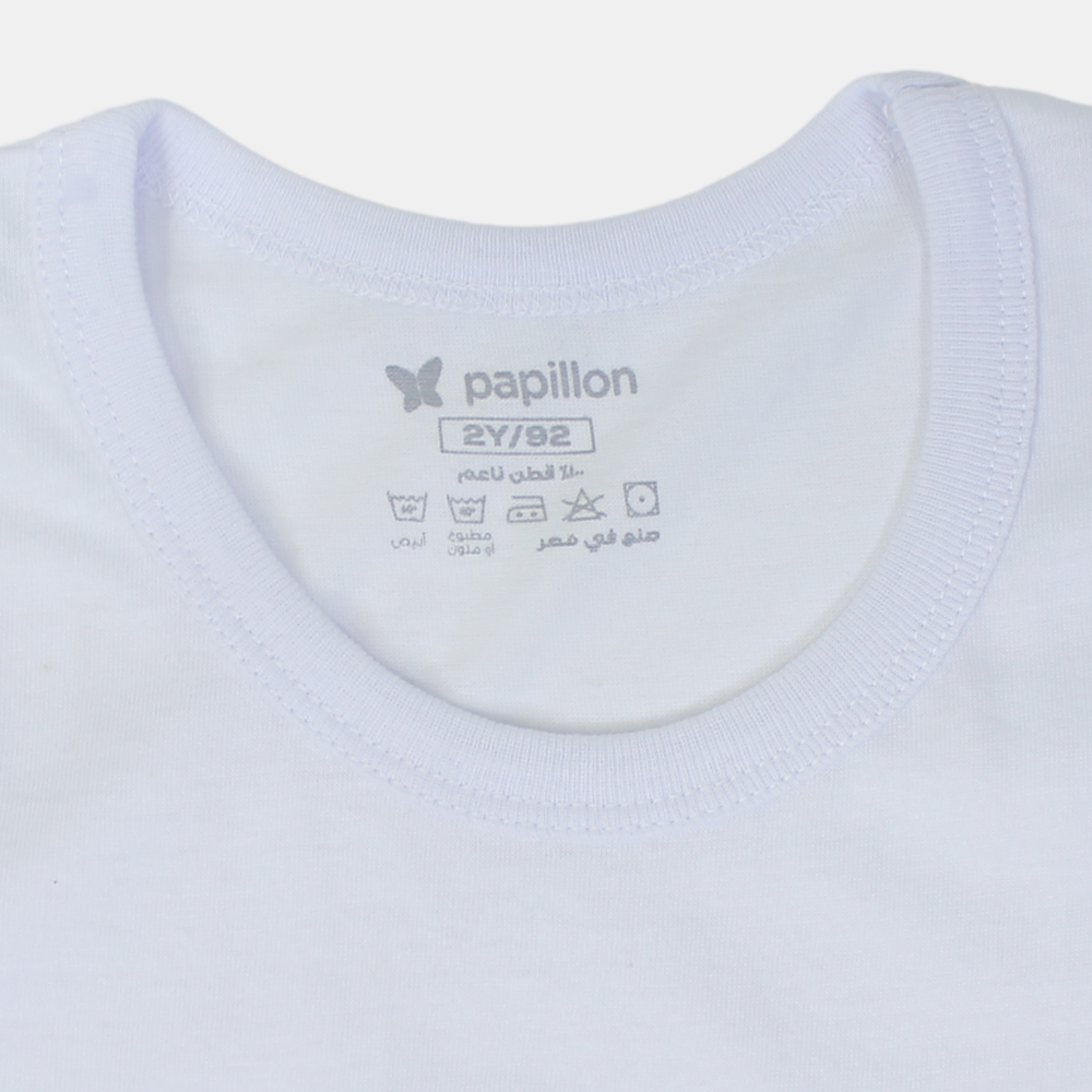 Boys White Cotton Sleeveless Undershirt