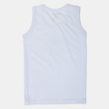 Boys' White Cotton Sleeveless Undershirt