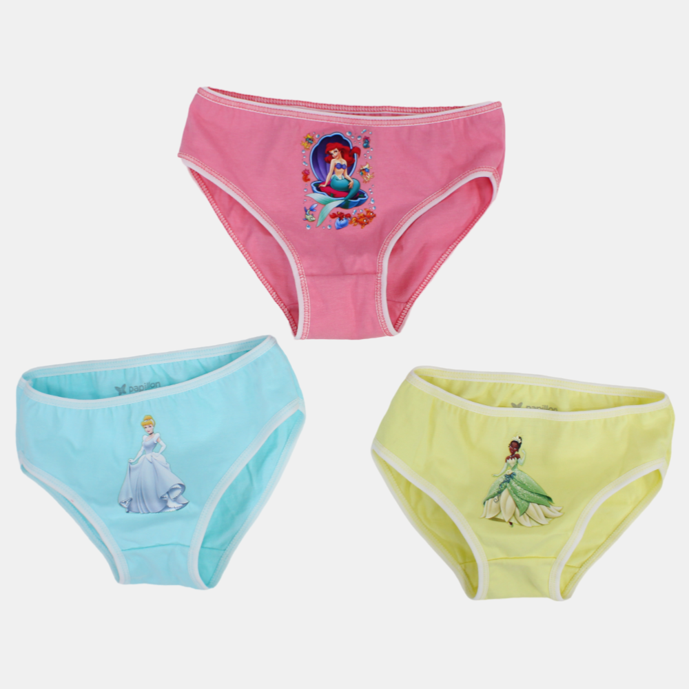 Girls Cotton Panties – Princesses Printed (Pack of 3)