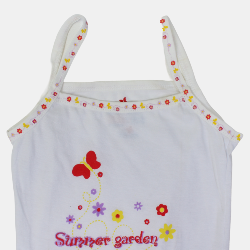 Girls Sleeveless Undershirt – White
