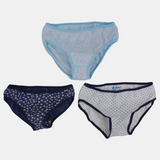 Kids Girls' Printed Panties – Pack of 3 (Assorted Prints)