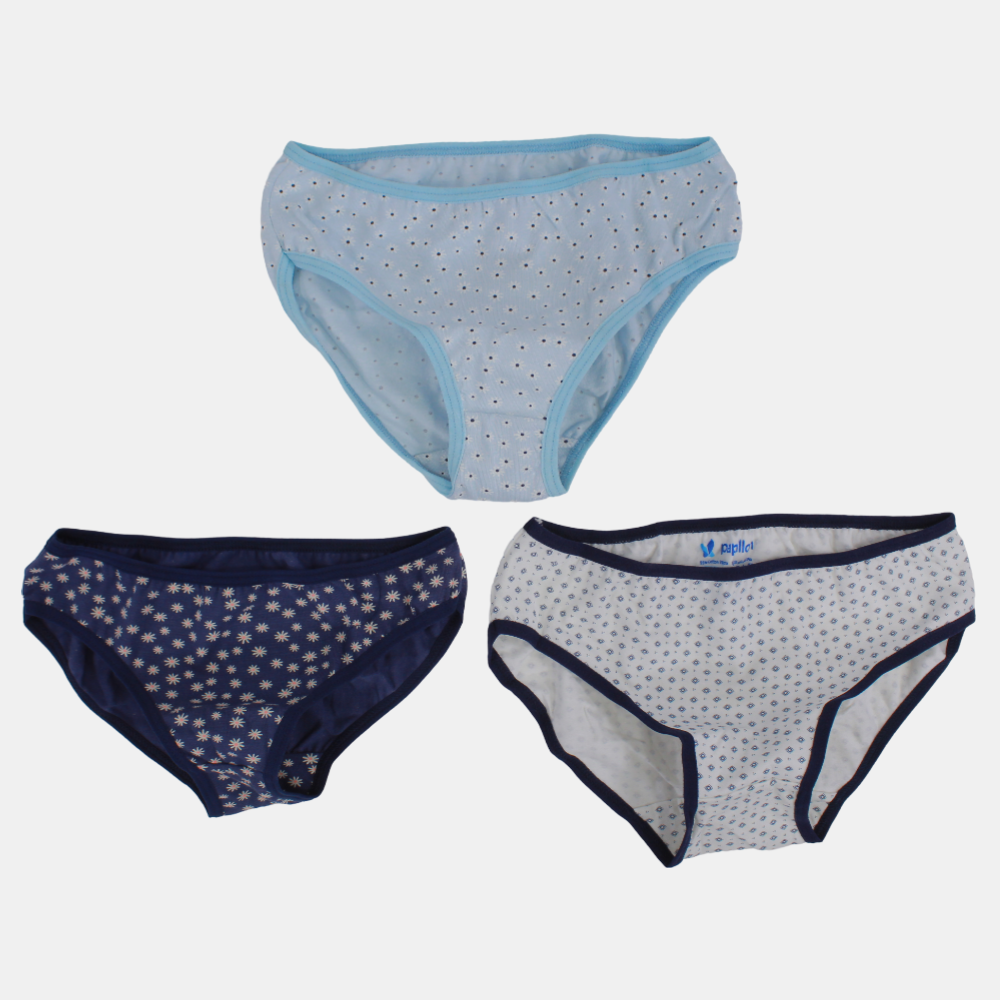 Girls Printed Panties – Pack of 3 (Assorted Prints)