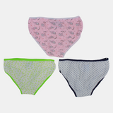 Kids Girls' Printed Panties – Pack of 3 (Assorted Prints)