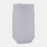 Unisex Baby White Sleeveless Underwear Bodysuit – Soft Cotton Essential