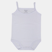 Baby Girls Underwear White Cotton  Bodysuit (Sleeveless)