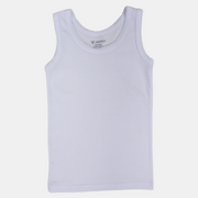 Girls Cotton Sleeveless Undershirt – White