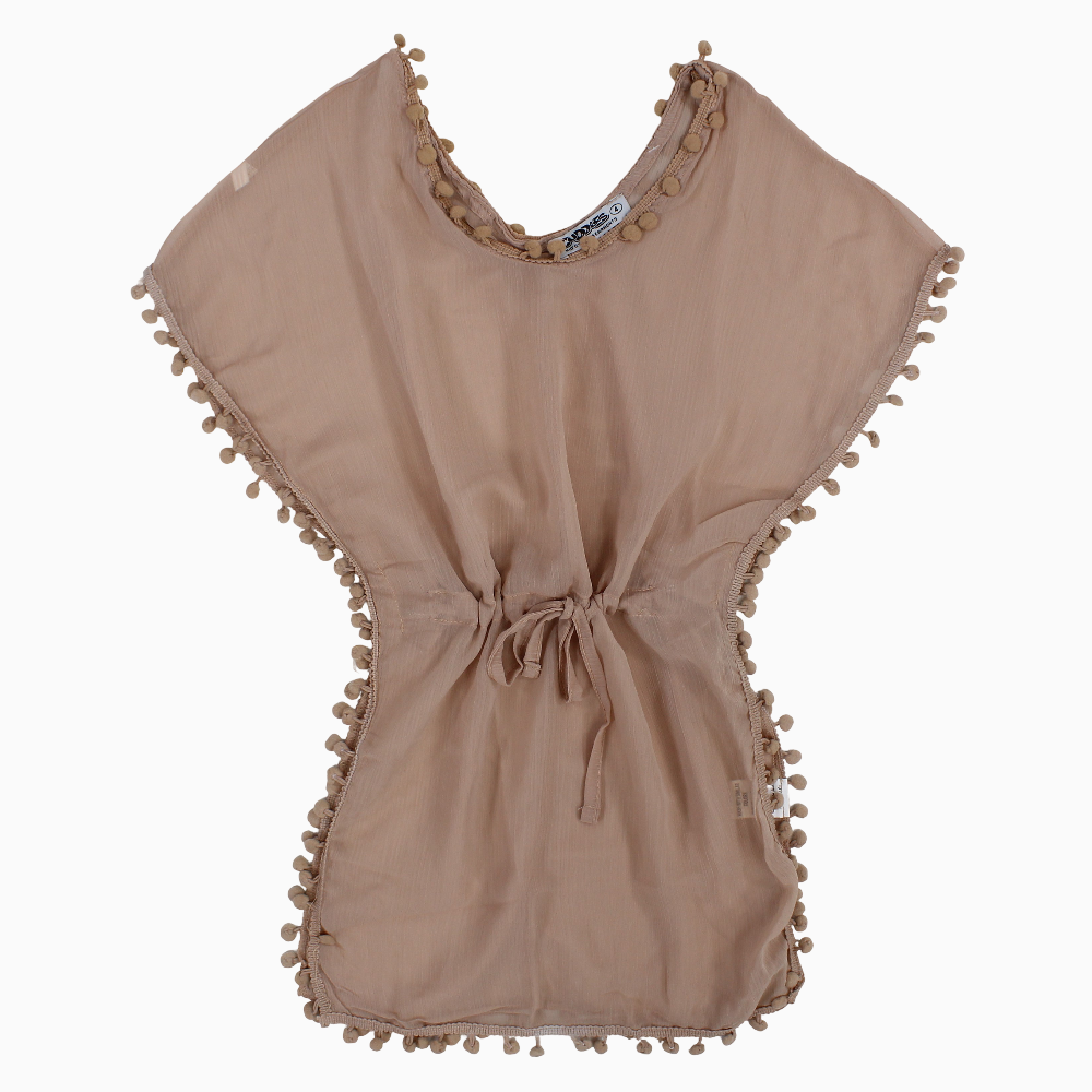 Girls Chiffon Swimwear Cover-Up – Beige