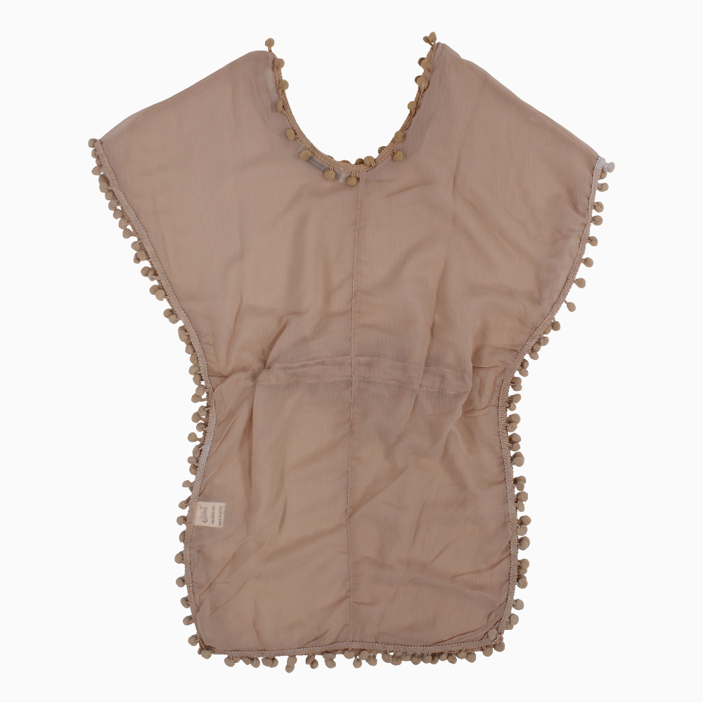 Girls Chiffon Swimwear Cover-Up – Beige