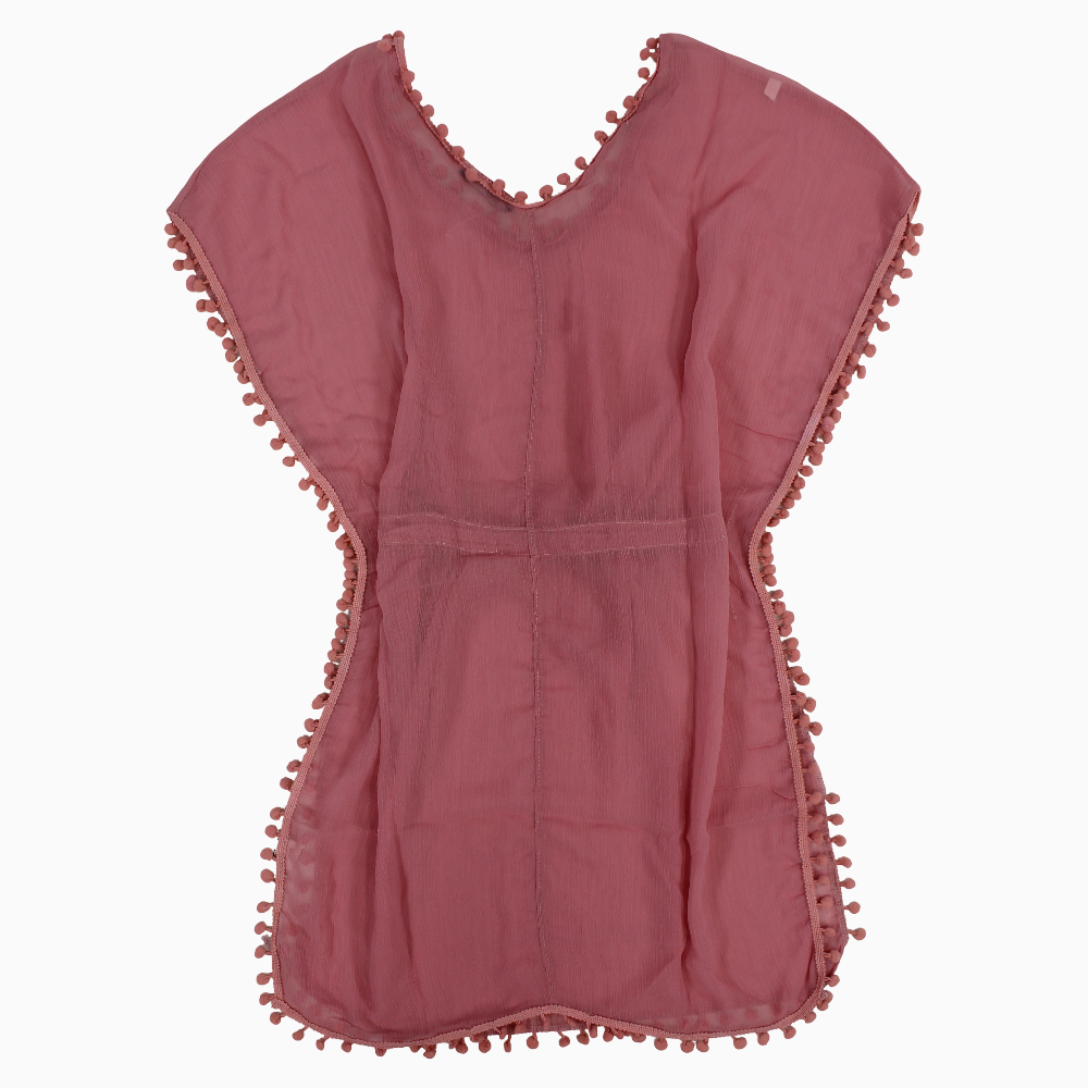 Girls Chiffon Swimwear Cover-Up – Dusty Pink