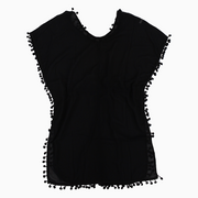 Girls Chiffon Swimwear Cover-Up – Black
