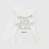 "What's Life Without Play" Long-Sleeved Hooded T-Shirt