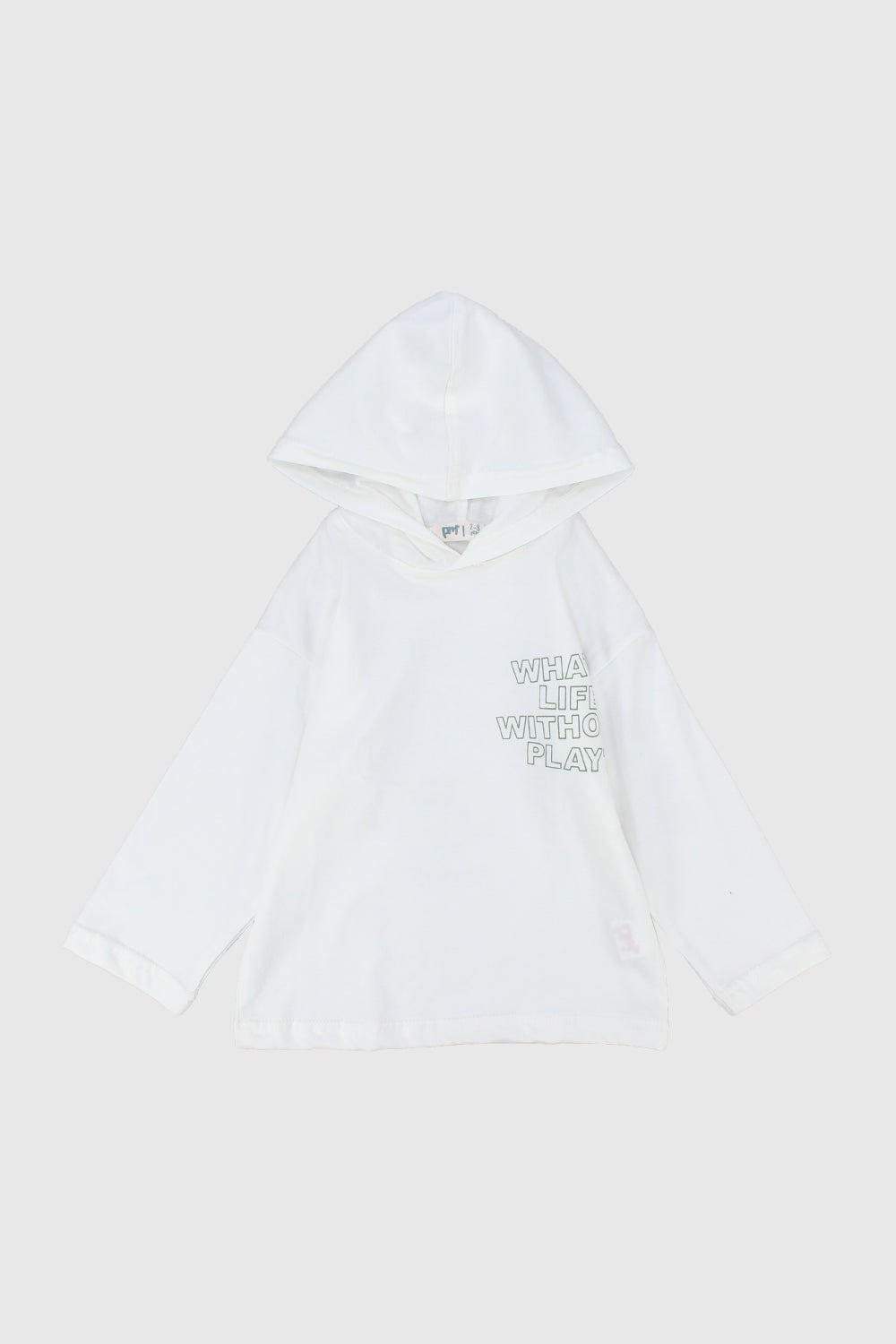 "What's Life Without Play" Long-Sleeved Hooded T-Shirt