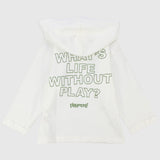 "What's Life Without Play" Long-Sleeved Hooded T-Shirt