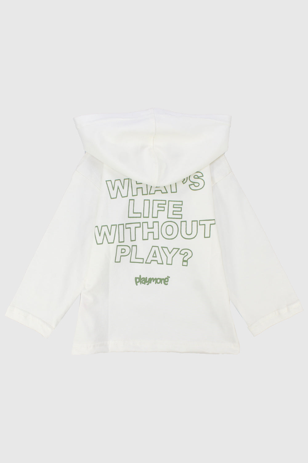 "What's Life Without Play" Long-Sleeved Hooded T-Shirt