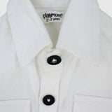 Unisex White Long-Sleeved Overshirt