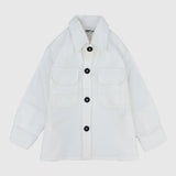 Unisex White Long-Sleeved Overshirt