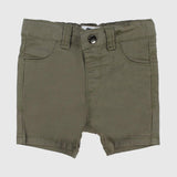 Olive Gabardine Shorts