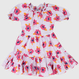 Flowery Short-Sleeved Dress