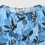 Blue Flowery Cache Maillot