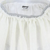 White Dotted Ruffled Skirt