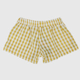 Yellow Checkered Comfy Shorts