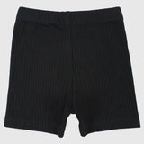 Black Ribbed Shorts