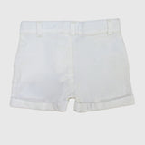 White Gabardine Shorts
