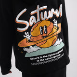 Unisex Saturn Long-Sleeved Hooded T-Shirt