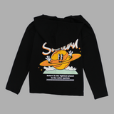 Saturn Long-Sleeved Hooded T-Shirt