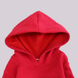 Unisex "Small People" Red Long-Sleeved Hoodie