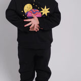 Unisex "Center Of My Universe" Black Long-Sleeved Sweatshirt