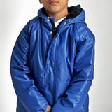 Unisex Blue Fur Lined Raincoat