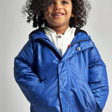 Unisex Blue Fur Lined Raincoat