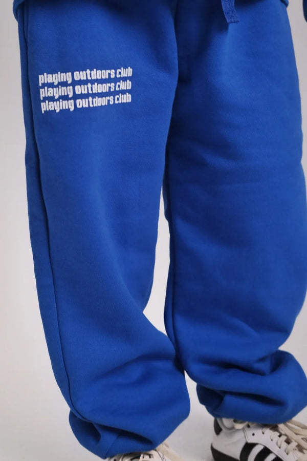 Unisex Blue "Playing Outdoors Club" Comfy Sweatpants