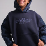 Unisex Navy "Cooler Than You" Long-Sleeved Hoodie