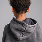 Unisex Grey Long-Sleeved Youth Hoodie