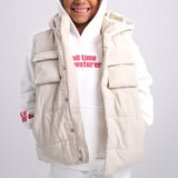 Unisex Beige Puffer Vest