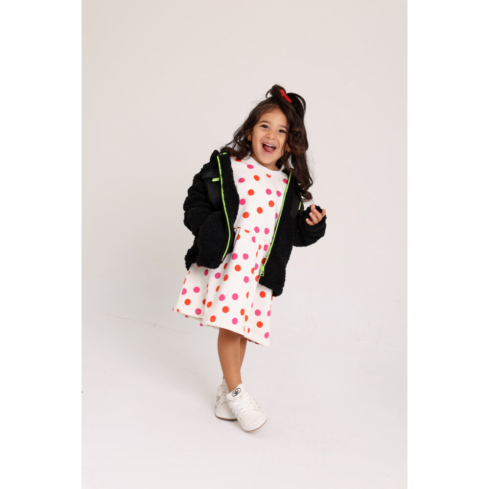 Unisex Baby Fleeced Teddy Jacket – Black