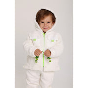 Unisex Baby Fleeced Teddy Jacket – Off-White