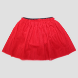 Red Ruffled Tulle Skirt