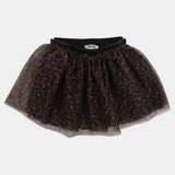 Baby Girls Tulle Skirt – Black & Brown Printed