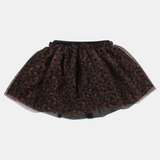 Baby Girls Tulle Skirt – Black & Brown Printed