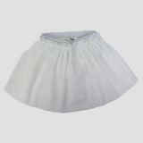 Off-White Ruffled Tulle Skirt