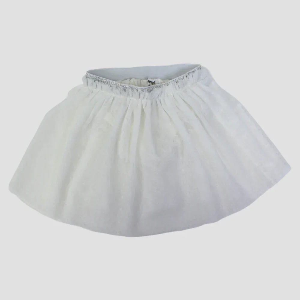 Off-White Ruffled Tulle Skirt - Clothing - Playmore