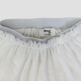 Off-White Ruffled Tulle Skirt