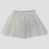 Off-White Ruffled Tulle Skirt