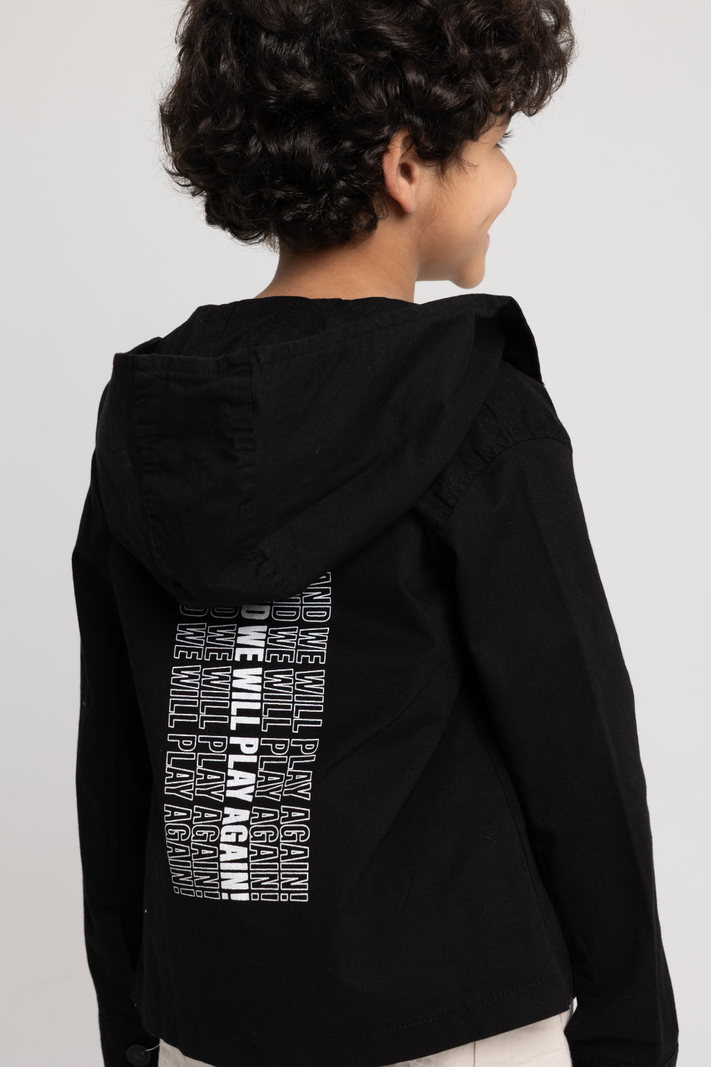 Unisex "THE SUN WILL RISE" Gabardine Jacket – Black