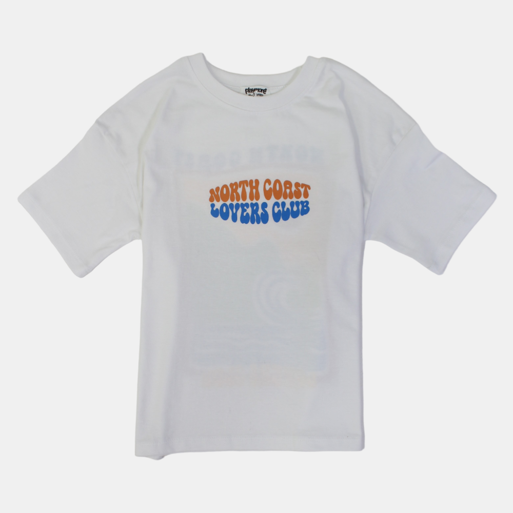 Unisex Short-Sleeved Cotton T-Shirt – White "North Coast Lovers Club"